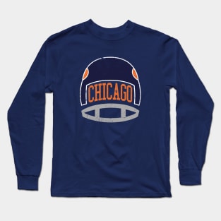 Chicago Retro Helmet - Navy Long Sleeve T-Shirt